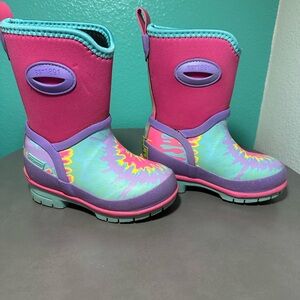 Western Chief Pink and Purple Kids Rain Boots